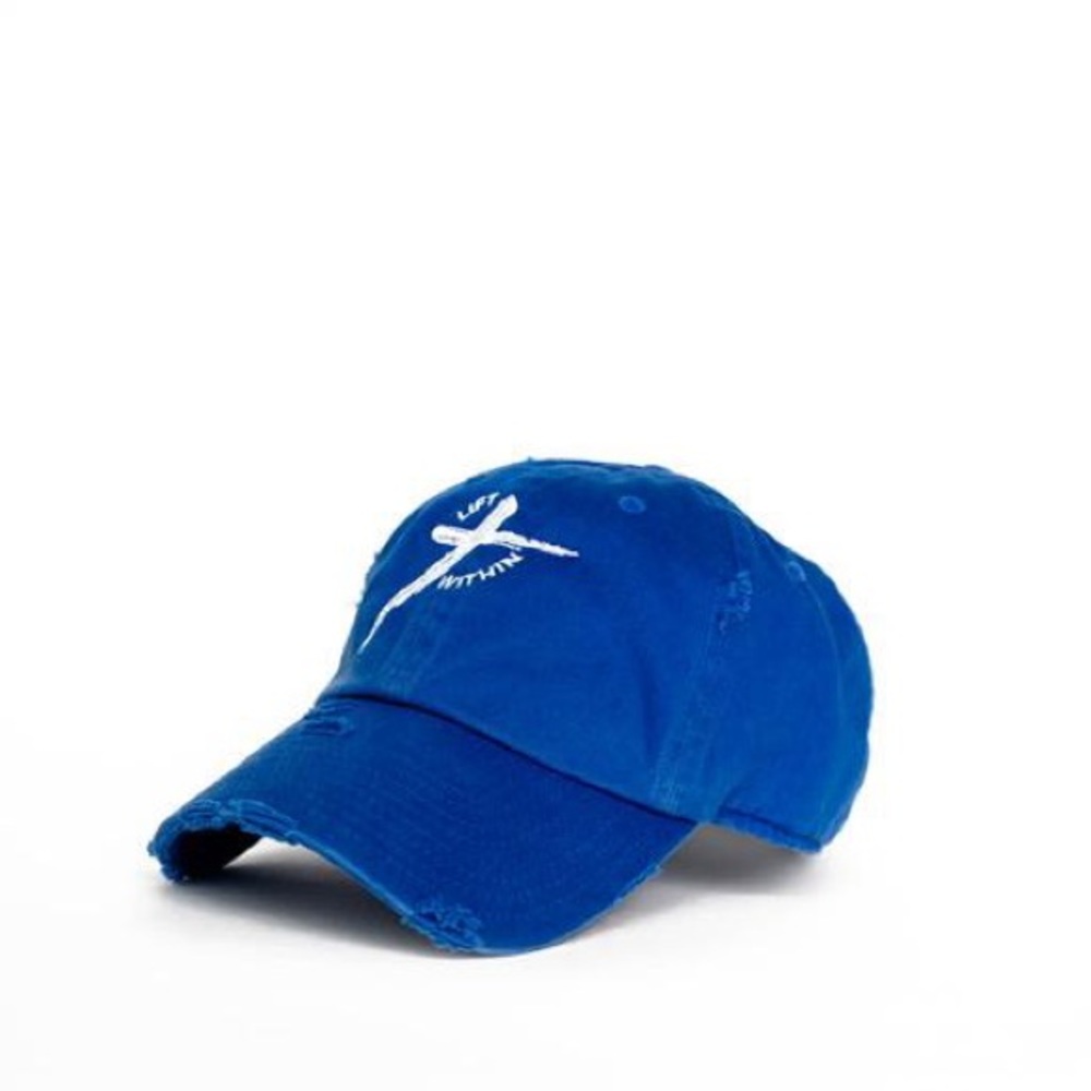 Blue Lift Within Distressed Hat (UNISEX)